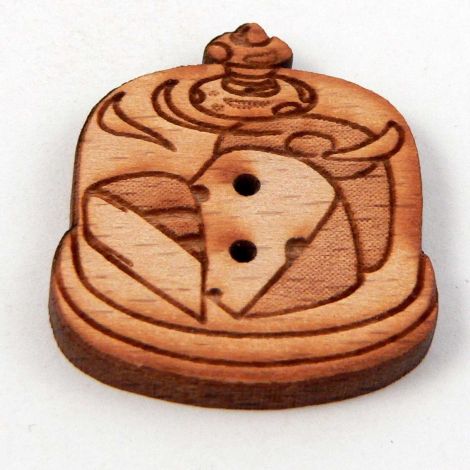 25mm Cheese Board Wood 2 Hole Button