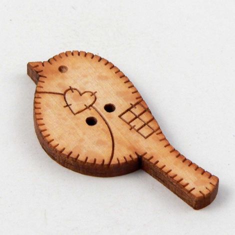 16mm Patchwork Robin Wood 2 Hole Button