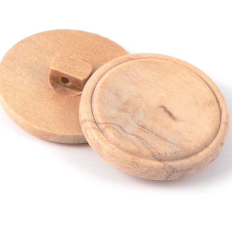 28mm Natural Wood Shank Button