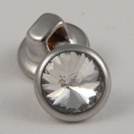 8mm Wedding Dress Faceted Glass Shank Button