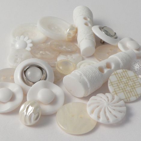 The White Collection Assorted 50g Button Pack
