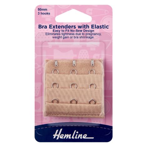  50mm  Nude Bra Back Extenders With Elastic