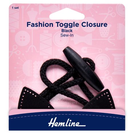  50mmToggle Closure Black Hemline