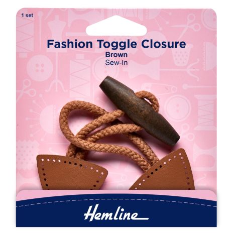  50mmToggle Closure Brown Hemline