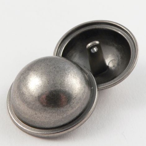 33mm Pewter Smooth Deep Domed Metal Shank Button