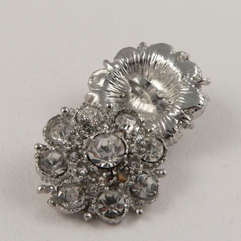 23mm Diamante Encrusted Metal Shank Button