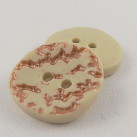 30mm Unusual Irregular 2 Hole Coat Button