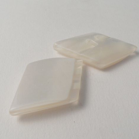 45mm Pearly White Diamond Contemporary Shank Coat Button
