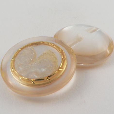 37mm Gold Ornate Designed Shank Coat Button