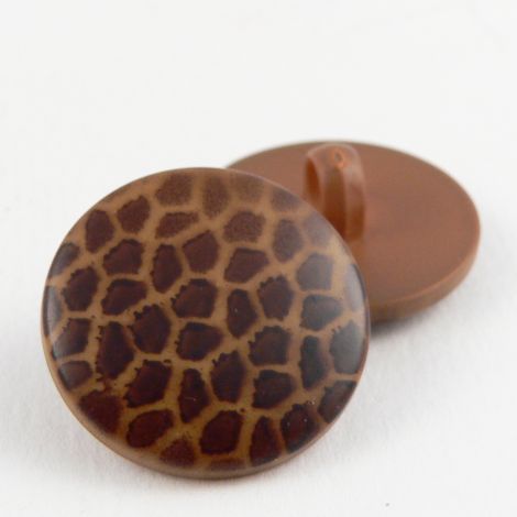 22mm Toffee Speckled Print Shank Sewing Button