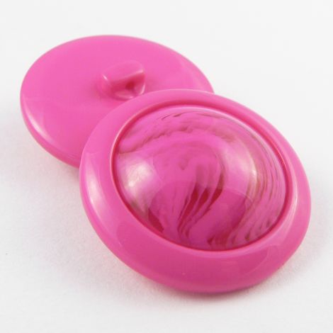 30mm Cerise Pink Swirl Domed Shank Coat Button