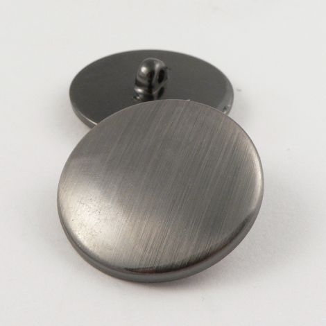 34mm Brushed Metal Effect Contemporary Shank Coat Button
