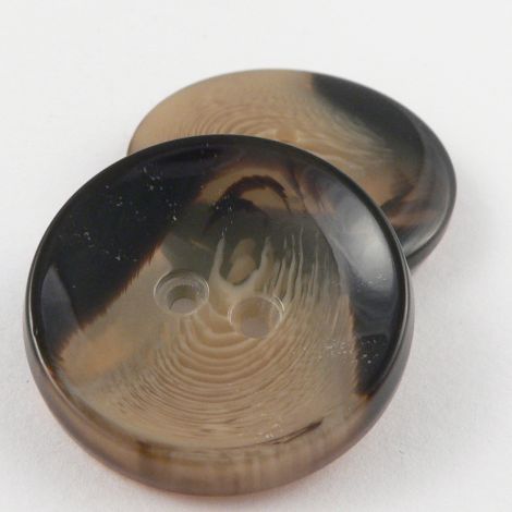 30mm Brown Horn Effect 2 Hole Sewing Button