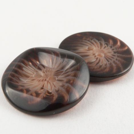 31mm Round Square Horn Effect 4 Hole Coat Button