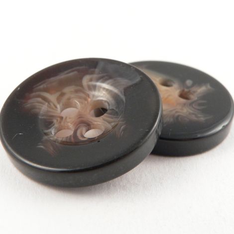 31mm Chunky Horn Effect 4 Hole Coat Button