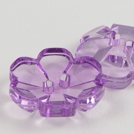 13mm Purple Flower 2 Hole Button