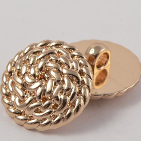 15mm Gold Rope Style Shank Suit Button