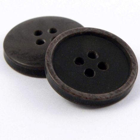 20mm Brown Rimmed 4 Hole Suit Button