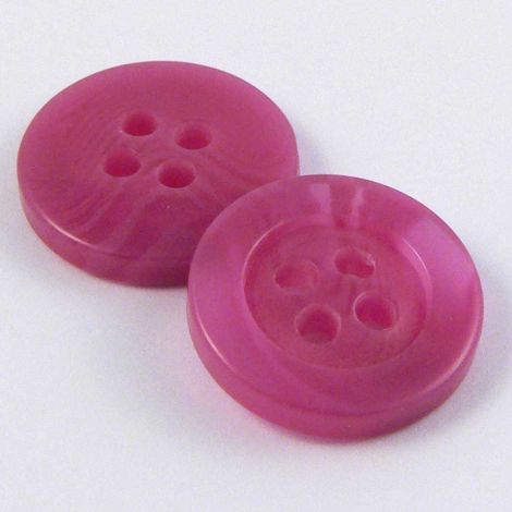 15mm Pale Fuchsia Marble  2 Hole Sewing Button