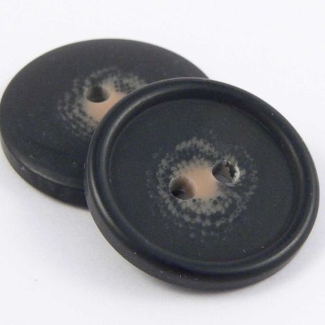 21mm Brown Horn Effect 2 Hole Sewing Button