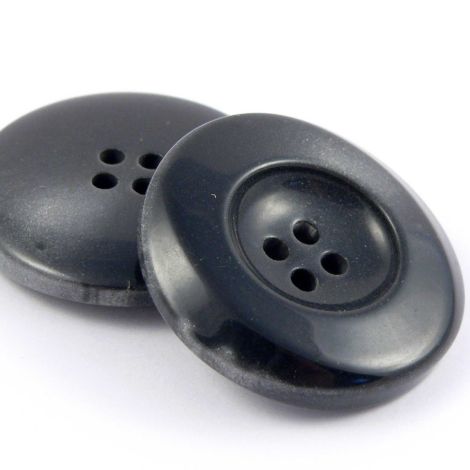 37mm Grey Chunky 4 Hole Coat Button
