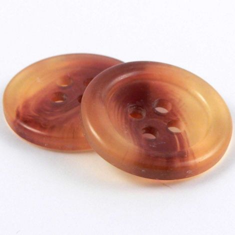 23mm Amber Two Tone 4 Hole Sewing Button