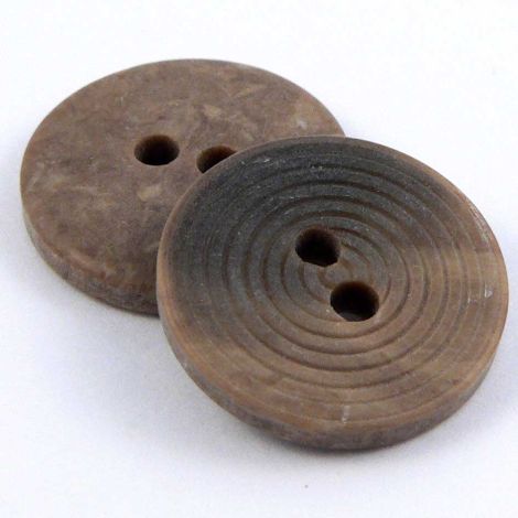 15mm Brown & Fawn Matt Graduated 2 Hole Sewing Button