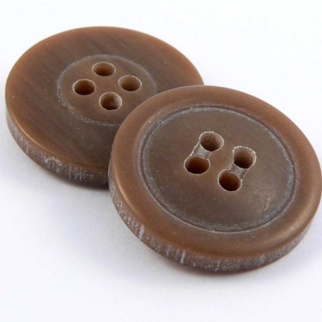 20mm Dark Caramel 4 Hole Sewing Button