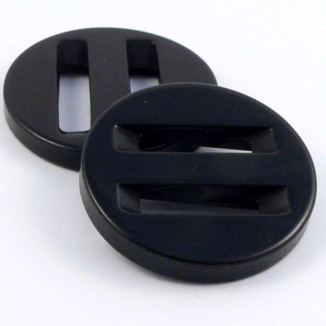 38mm Black Wide 2 Hole Coat Button