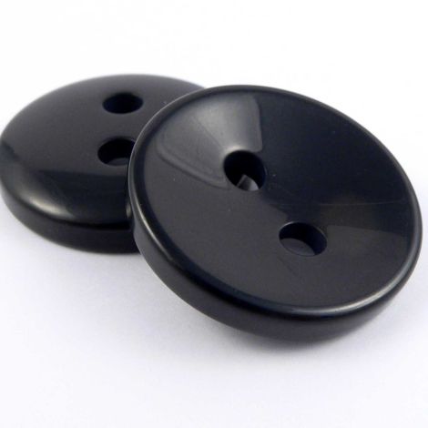 33mm Black Sunken 2 Hole Coat Button