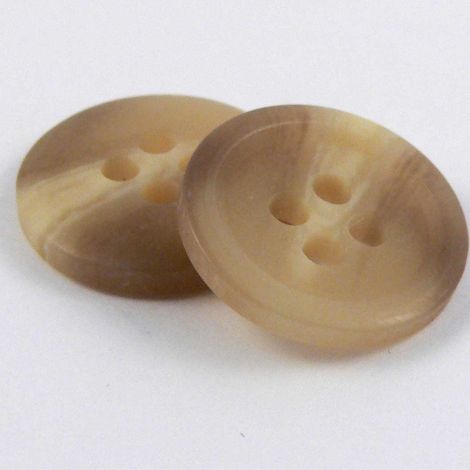 15mm Caramel Horn Effect 4 hole Sewing Button 