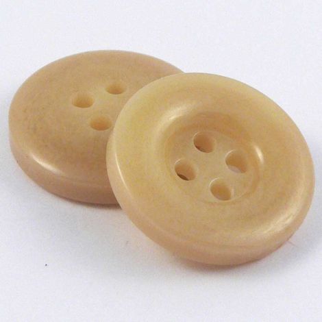 20mm Glossy Honey Brown 4 Hole Sewing Button 