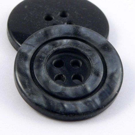 23mm Grey Pearl Marble Rimmed 4 Hole Sewing Button