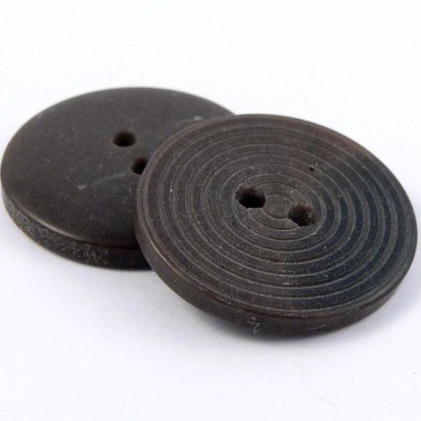23mm Brown Matt Graduated 2 Hole Sewing Button