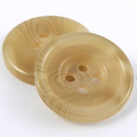 20mm Glossy Natural 4 Hole Sewing Button