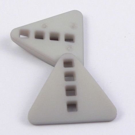 30mm Pale Grey 2 Hole Triangle Coat Button