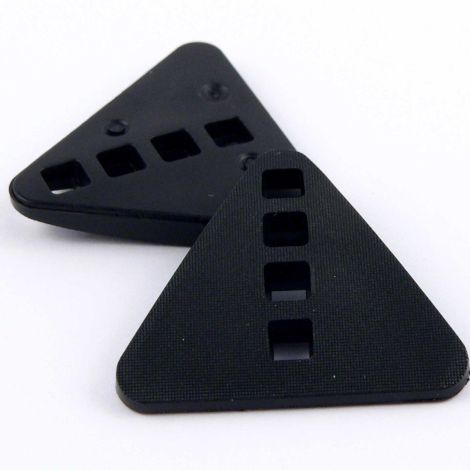 30mm Black 2 Hole Triangle Coat Button