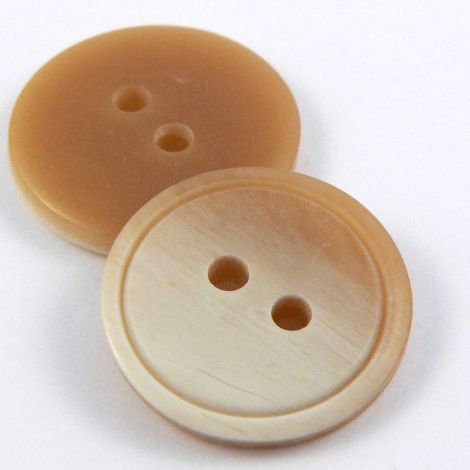 18mm Matt Caramel Graduated 2 Hole Button