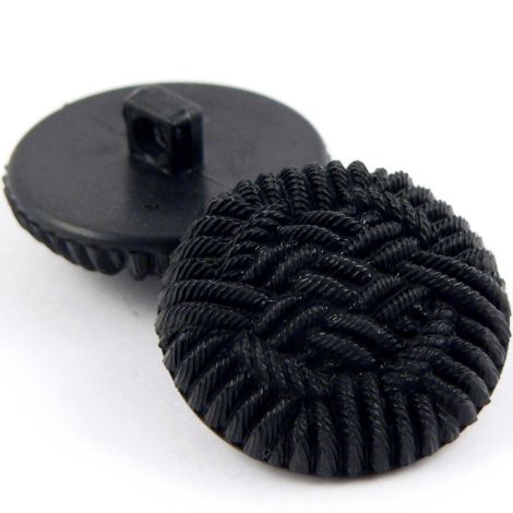 23mm Black Basket Weave Shank Suit Button