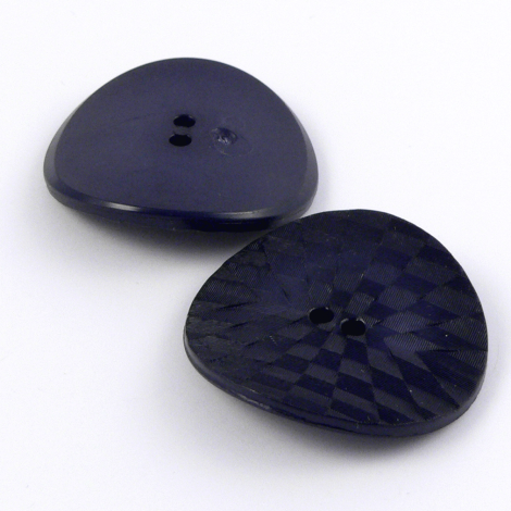 34mm Harlequin Curved Navy 2 Hole Coat Button