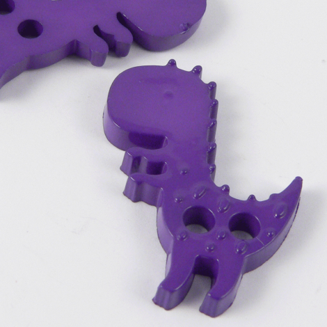 22mm Purple T-Rex Dinosaur 2 Hole Button