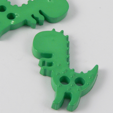 22mm Green T-Rex Dinosaur 2 Hole Button