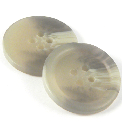 23mm Matt Grey Horn Effect 4 Hole Suit Button