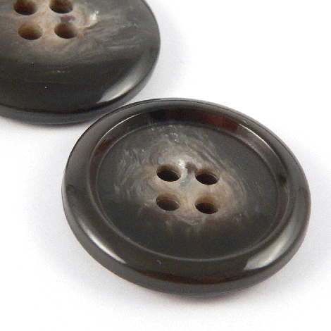 20mm Dark Brown Horn Effect 30% Biomass & Urea 4 Hole Suit Button