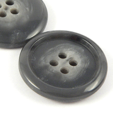 20mm Grey Horn Effect 30% Biomass & Urea 4 Hole Suit Button