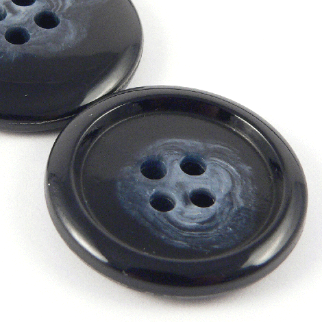 20mm Dark Navy Horn Effect 30% Biomass & Urea 4 Hole Suit Button