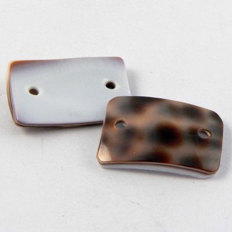 18mm Tortoise Shell Rectangle Shell 2 Hole Button