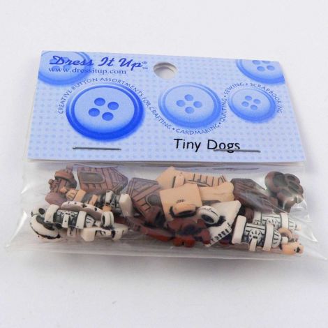 Vintage Dress It Up 'Tiny Dogs' Button Pack