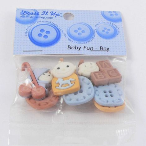 Vintage Dress It Up 'Baby Fun-Boy' Button Pack