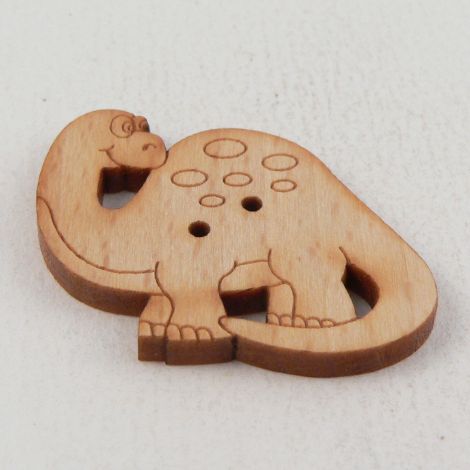 33mm Wooden Dinosaur 2 Hole Button